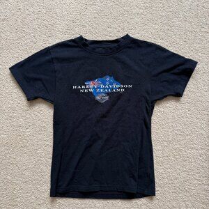 Harley Davidson New Zealand Black Womens t-shirt esti:medium